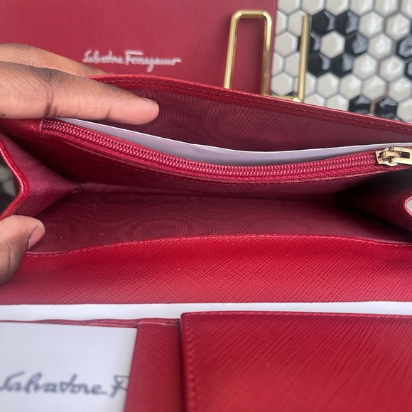 EUC Ferragamo red long wallet - Picture 5 of 6